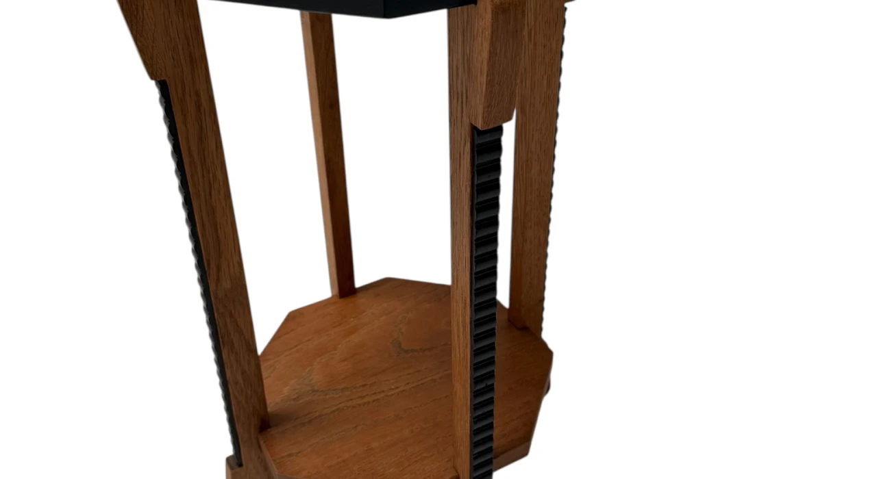 Art Deco Amsterdamse School Octagonal Pedestal Table, 1920s